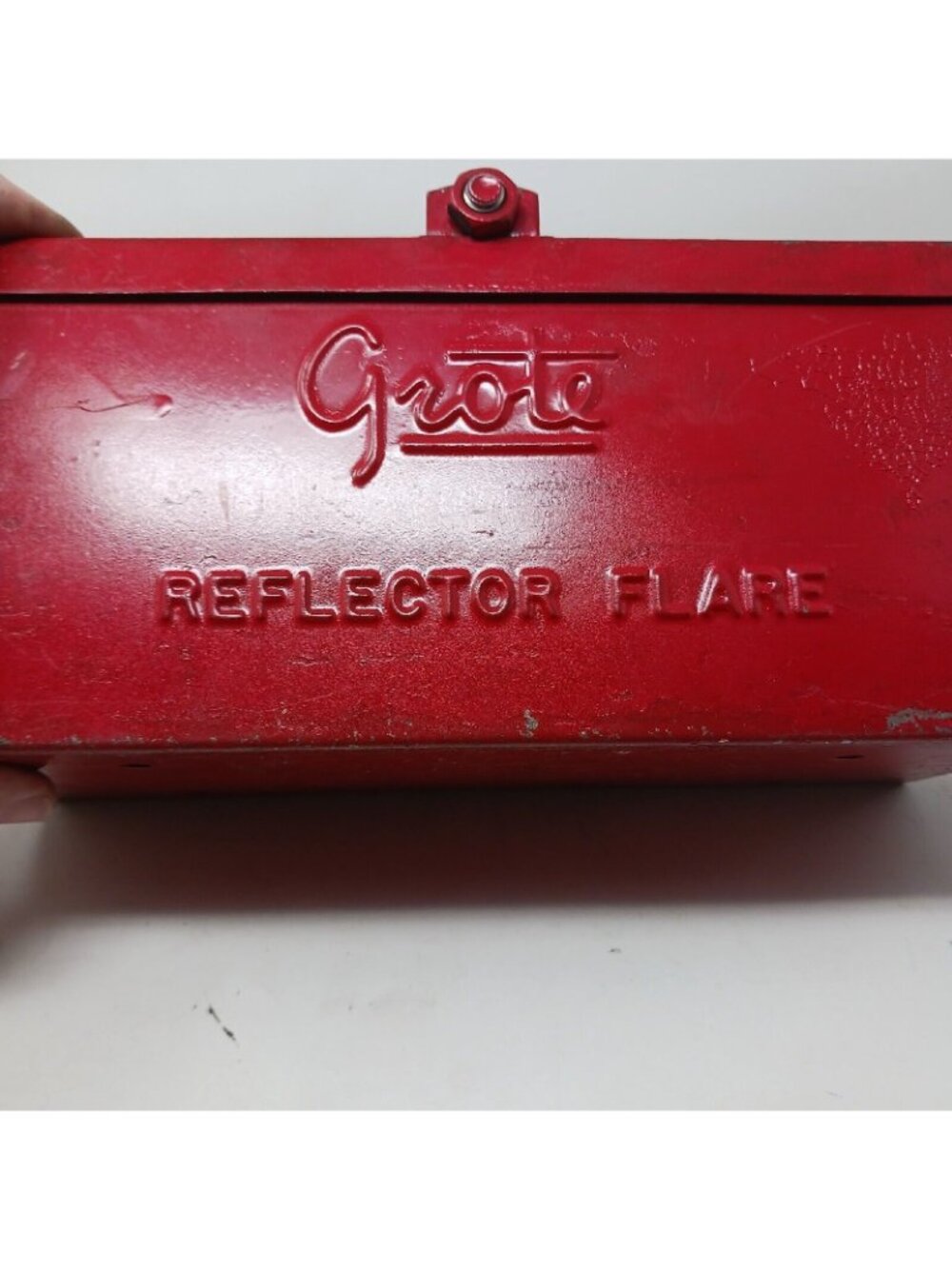 Grote VTG Reflector Kit W/Red Flag Metal Case Emergency Road Safety #S-5 - Picture 11 of 15
